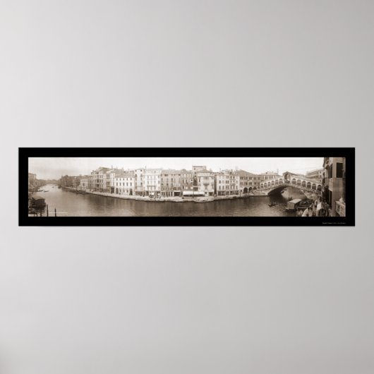 Canal Foto Venedig Italien 1909 Poster (Vorne)