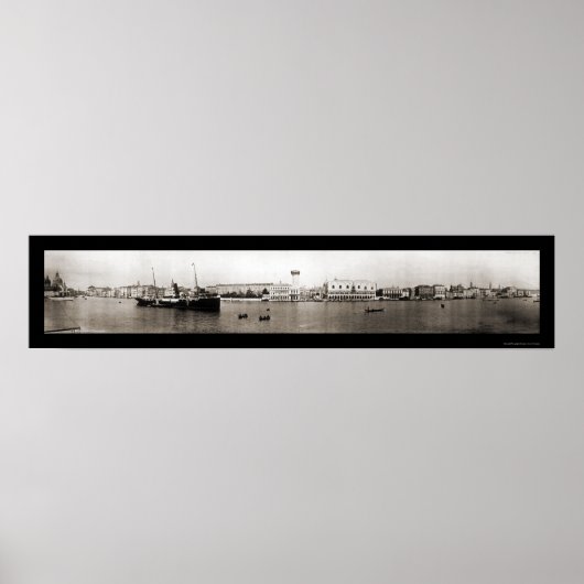 Canal Foto Venedig Italien 1909 Poster (Vorne)