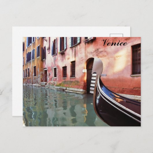 Canal Gondola in Venedig Postkarte (Vorne/Hinten)