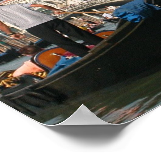 Canal Gondola Printwerbung in Venedig Poster (Ecke)
