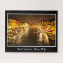 Canal Grande at Night, Venedig, Italien Puzzle