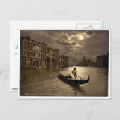 Canal Grande bei Mondschein, Venedig, Italien Vint Postkarte (Vorne/Hinten)