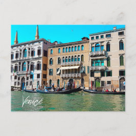 Canal Grande Gondola Boote von Venedig Postkarte