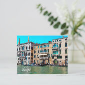 Canal Grande Gondola Boote von Venedig Postkarte (Stehend Vorderseite)