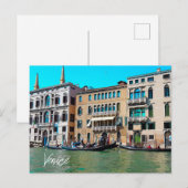 Canal Grande Gondola Boote von Venedig Postkarte (Vorne/Hinten)