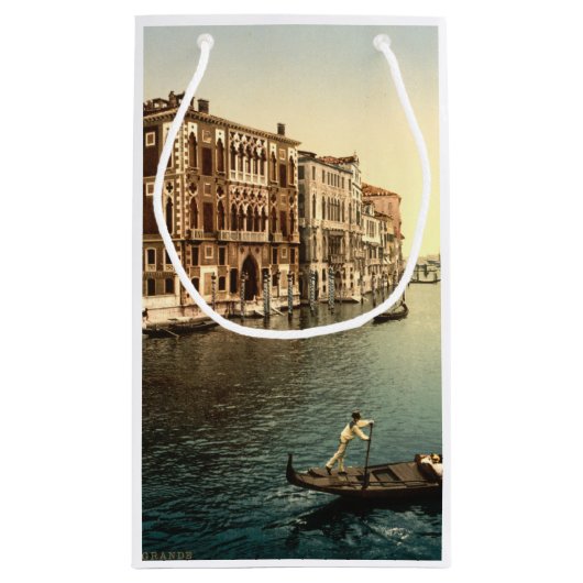 Canal Grande II, Venedig, Italien Kleine Geschenktüte (Rückseite)