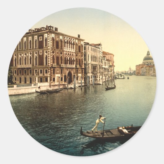 Canal Grande II, Venedig, Italien Runder Aufkleber (Vorderseite)
