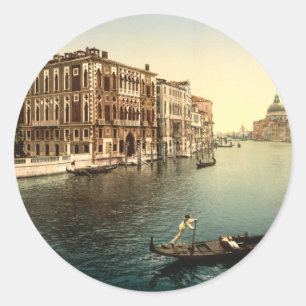 Canal Grande II, Venedig, Italien Runder Aufkleber