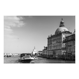Canal Grande in Venedig in Schwarzweiss Fotodruck