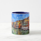 Canal Grande in Venedig, Italien. Tasse (Zentrum)
