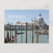 Canal grande in Venedig Postkarte mit Text (Vorderseite)