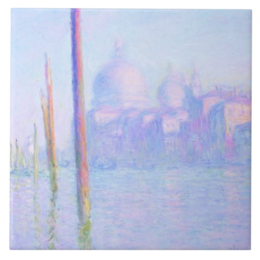 Canal Grande in Venedig (von Claude Monet) Fliese (Vorderseite)