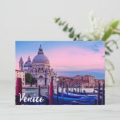 Canal Grande mit Gondeln und Kirche in Venedig (Stehend Vorderseite)
