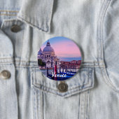Canal Grande mit Gondeln und Kirche in Venedig Button (Beispiel)