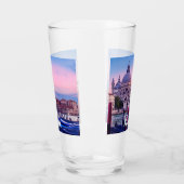 Canal Grande mit Gondeln und Kirche in Venedig Glas (Links)