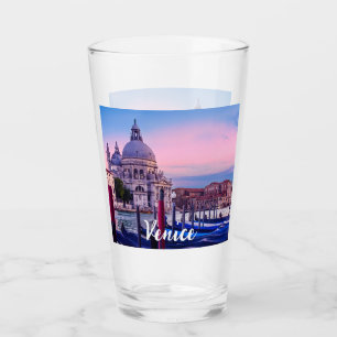 Canal Grande mit Gondeln und Kirche in Venedig Glas
