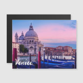 Canal Grande mit Gondeln und Kirche in Venedig Magnetkarte (Vorne/Hinten)