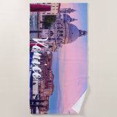 Canal Grande mit Gondeln und Kirche in Venedig Strandtuch (Vorderseite)