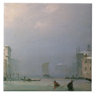 Canal Grande mit Schnee und Eis, 1849 Fliese