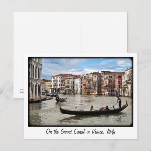 Canal Grande Postkarte (Vorne/Hinten)