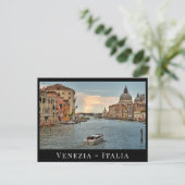 Canal Grande, Venedig - Benutzerdefinierter Text Postkarte (Stehend Vorderseite)