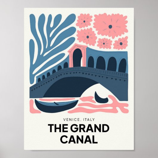 Canal Grande Venedig Italien abstrakte Reise Poster (Vorne)