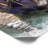Canal Grande, Venedig, Italien Design Poster (Ecke)