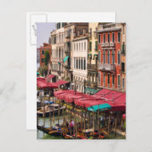 Canal Grande Venedig Italien mit Gondelbooten Postkarte (Vorne/Hinten)