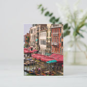 Canal Grande Venedig Italien mit Gondelbooten Postkarte (Stehend Vorderseite)
