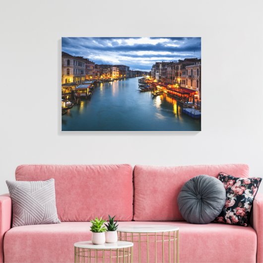 Canal Grande von Venedig Canvas Print Leinwanddruck (Insitu (Wohnzimmer))