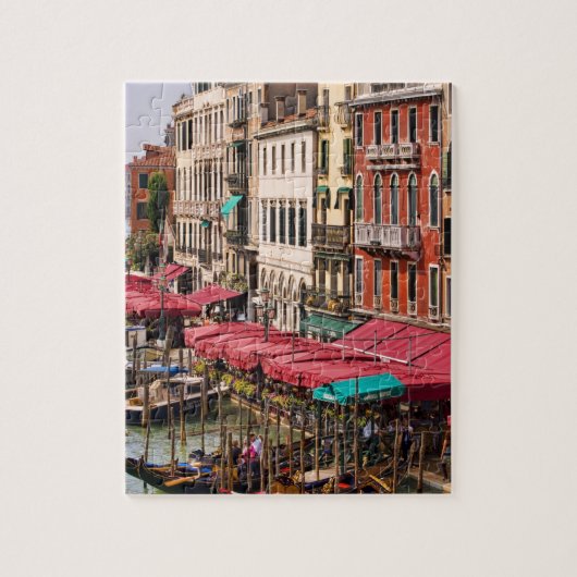 Canal Grande von Venedig Italien mit Gondelbooten Puzzle (Vertikal)