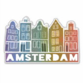 Canal House Amsterdam Rainbow Holland Aufkleber (Vorderseite)