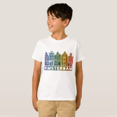 Canal House Row Amsterdam Holland Colorful T-Shirt (Vorne ganz)