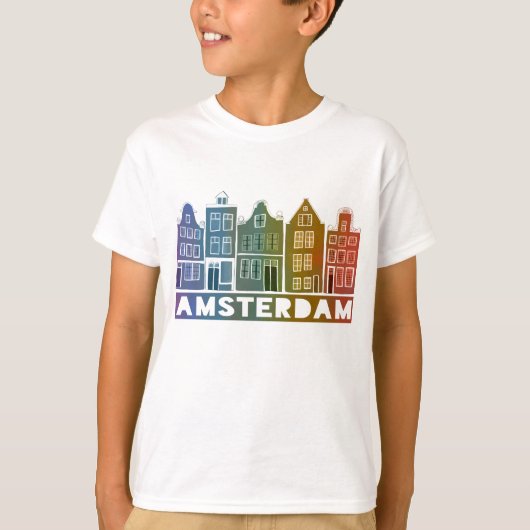 Canal House Row Amsterdam Holland Colorful T-Shirt (Vorderseite)