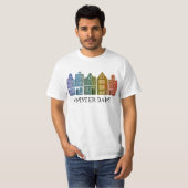 Canal House Row Amsterdam Holland Holland Rainbow T-Shirt (Vorne ganz)