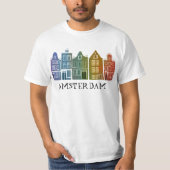 Canal House Row Amsterdam Holland Holland Rainbow T-Shirt (Vorderseite)