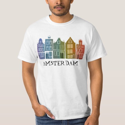 Canal House Row Amsterdam Holland Holland Rainbow T-Shirt (Vorderseite)