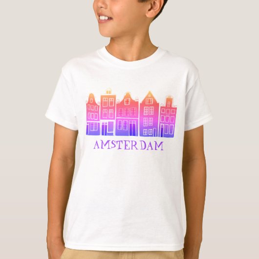 Canal House Row Amsterdam Holland T-Shirt (Vorderseite)