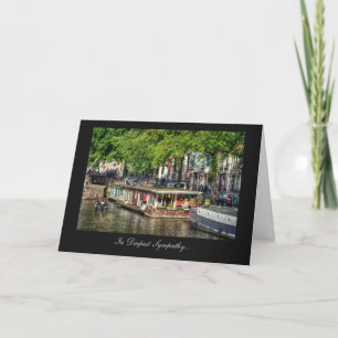 Canal Houseboat Amsterdam - Im tiefsten Beileid Karte