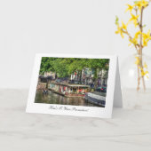 Canal Houseboat, Glückwunsch zu Ihrer Werbeaktion Karte (Gelbe Blume)