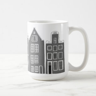 Canal Houses Row Amsterdam Holland Dutch Gray Kaffeetasse