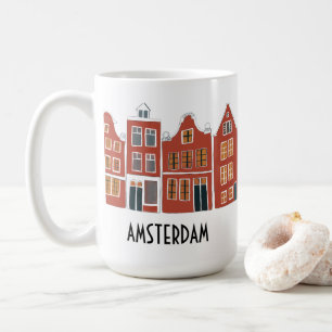 Canal Houses Row Amsterdam Holland Holland Travel Kaffeetasse