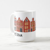 Canal Houses Row Amsterdam Holland Holland Travel Kaffeetasse (Vorderseite Links)