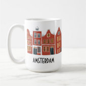 Canal Houses Row Amsterdam Holland Holland Travel Kaffeetasse (Links)