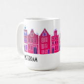 Canal Houses Row Amsterdam Holland Holland Travel Kaffeetasse (Vorderseite Links)