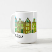 Canal Houses Row Amsterdam Holland Holland Travel Kaffeetasse (Vorderseite Links)