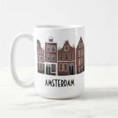 Canal Houses Row Amsterdam Holland Holland Travel Kaffeetasse (Links)