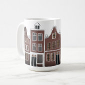 Canal Houses Row Amsterdam Holland Holland Travel Kaffeetasse (Vorderseite Links)