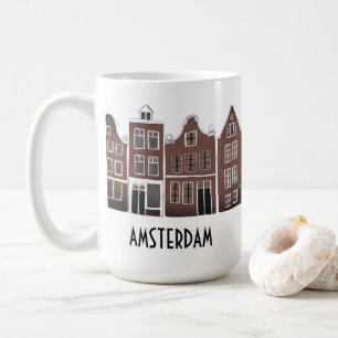 Canal Houses Row Amsterdam Holland Kaffeetasse