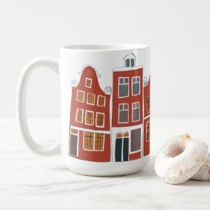 Canal Houses Row Amsterdam Holland Kaffeetasse